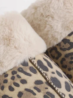 - Faux Fur Lined Suede Mule Slippers*Simply Be Clearance