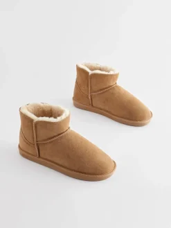 - Suède pantoffellaarsjes met voering van imitatiebont*Next Discount