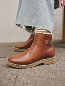 - Forever Comfort® Faux Fur Lined Buckle Trim Ankle Boots*Next Best