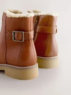 - Forever Comfort® Faux Fur Lined Buckle Trim Ankle Boots*Next Best