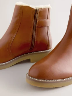 - Forever Comfort® Faux Fur Lined Buckle Trim Ankle Boots*Next Best