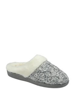 - - Gebreide pantoffelmuiltjes met dichte neus voor dames*Dunlop Clearance