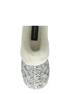 - - Gebreide pantoffelmuiltjes met dichte neus voor dames*Dunlop Clearance