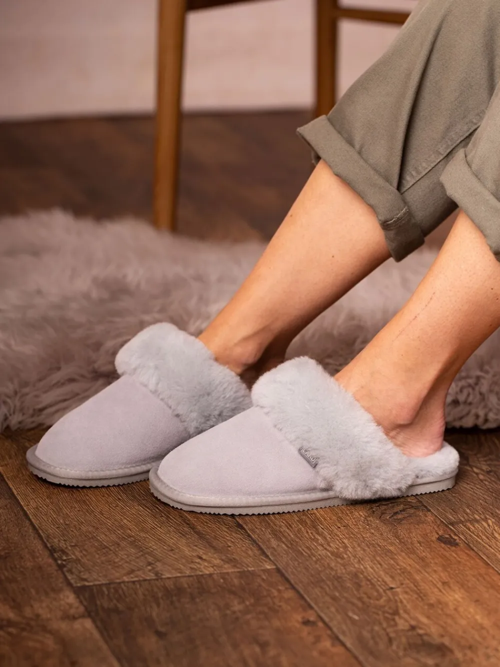 - Lakeland leren instappers met schapenvacht voor dames*Lakeland Leather