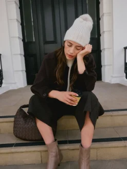 - N. Premium 100% kasjmier gebreide pomponmuts*Next New