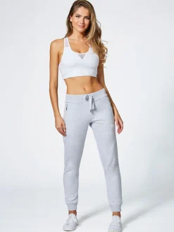 Lichtgrijs - Skinny joggingbroek met ananasprint en rits*Pineapple New