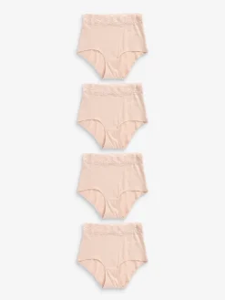 Lichtroze - Katoenen kanten slipjes 4 stuks*Next Best