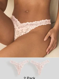 Lichtroze - Ultimate Comfort kanten slip verpakking van 2*Next