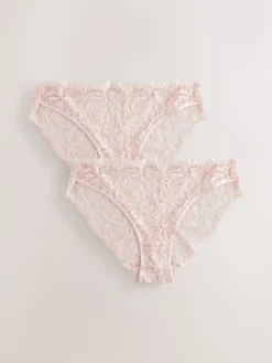 Lichtroze - Ultimate Comfort kanten slip verpakking van 2*Next Outlet