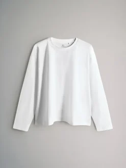 Light Green/Pink/White/Stripe - 4 Pack 100% Cotton Relaxed Long Sleeve T-Shirts*The Set Discount