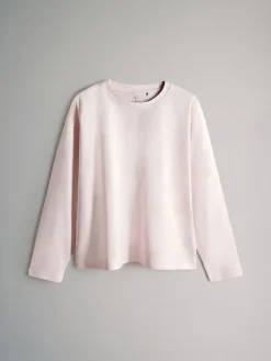 Light Green/Pink/White/Stripe - 4 Pack 100% Cotton Relaxed Long Sleeve T-Shirts*The Set Discount