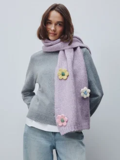 Lilac Flower - Hand Knit Heavyweight Scarf*Next Best