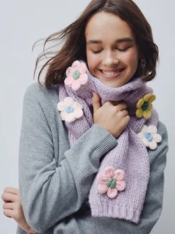Lilac Flower - Hand Knit Heavyweight Scarf*Next Best