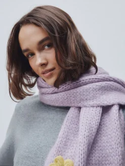 Lilac Flower - Hand Knit Heavyweight Scarf*Next Best