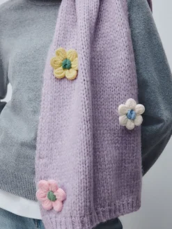 Lilac Flower - Hand Knit Heavyweight Scarf*Next Best