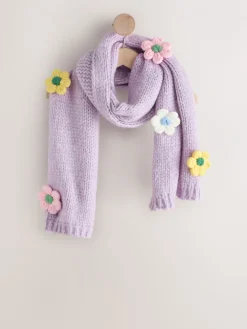 Lilac Flower - Hand Knit Heavyweight Scarf*Next Best