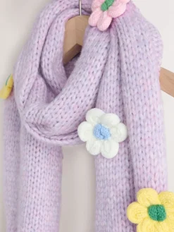 Lilac Flower - Hand Knit Heavyweight Scarf*Next Best