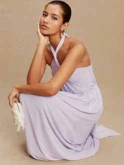 Lila-paars - Multiway mesh Maxi-jurk voor Bruiloftsgasten*Next Clearance