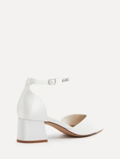 Bridal Jordanna pumps met lage blokhak en versierd enkelbandje*Linzi Best