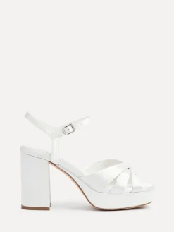 Bridal Keliah sandalen met plateauzool, gekruiste bandjes en blokhak*Linzi Outlet