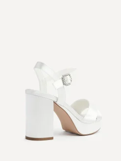 Bridal Perola sandalen met gekruiste bandjes en plateauzool*Linzi Online