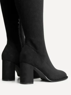 Kylie stretchy hoge Boots met blokhak*Linzi Discount