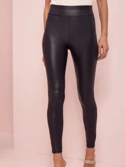 - Legging met hoge taille en leerlook*Lipsy Sale