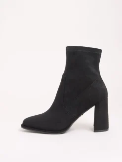 Block Heel Stretch Faux Suede Ankle Sock Boots*Lipsy Hot