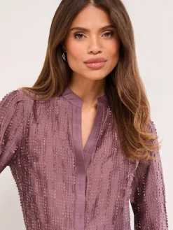 Button Down Burnout Detail Shirt*Lipsy Online