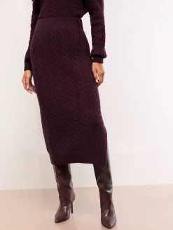 Cable Knit Co Ord Midi Skirt*Lipsy Online