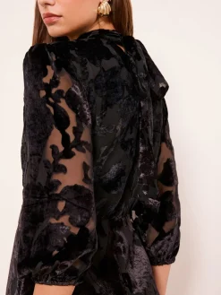 Devore Velvet Puff Sleeve Midi Dress*Lipsy Best