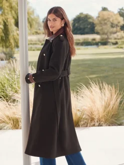 Double breasted militaire lange jas*Lipsy Online