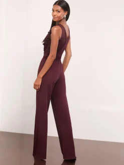 Floral 3D Textured Halter Jumpsuit*Lipsy Clearance