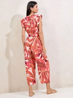 Flutter Sleeve V-Neck Jumpsuit*Lipsy Discount