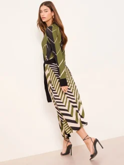 Geometric Print Jersey Wrap Midi Dress*Lipsy