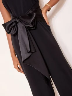 Halter Neck Satin Drape Jumpsuit*Lipsy