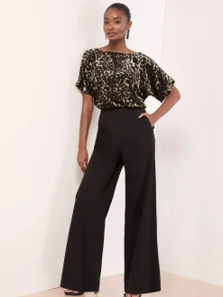 Leopard Print Sleeveless Cowl Neck Jumpsuit*Lipsy Sale