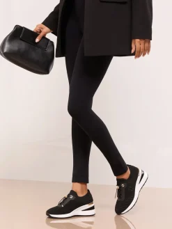 Mid Wedge Knit Runner Sports Trainers*Lipsy