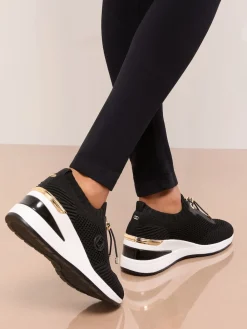 Mid Wedge Knit Runner Sports Trainers*Lipsy