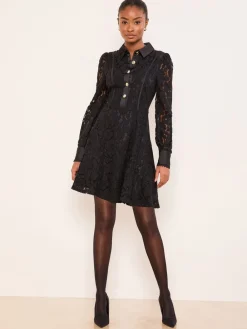 Mini All-Over Lace Long Sleeve Skater Dress*Lipsy Online