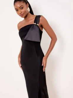 One Shoulder Asym Bow Bodycon Midi Dress*Lipsy Sale