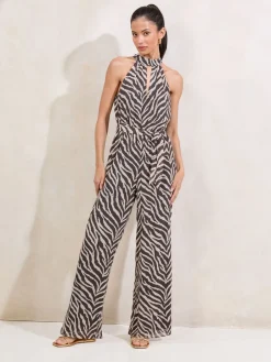 Printed Halter Neck Jumpsuit*Lipsy New
