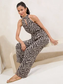 Printed Halter Neck Jumpsuit*Lipsy New