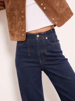 Tailored Seam Detail Wide Leg Jeans*Lipsy New