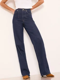 Tailored Seam Detail Wide Leg Jeans*Lipsy New