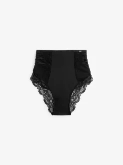 zwart slipje met hoge taille en kanten rand*Lipsy Online