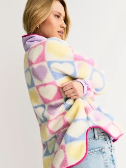 Heart Colourblock Borg Fleece*Little Bird by Jools Oliver Discount