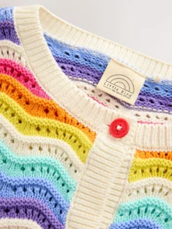 gebreid vest met pastelkleurige golvende strepen*Little Bird by Jools Oliver Online