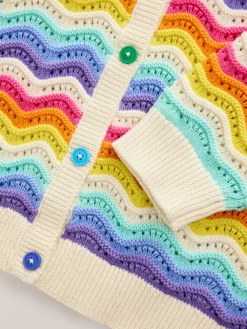 gebreid vest met pastelkleurige golvende strepen*Little Bird by Jools Oliver Online