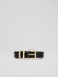 Jodie Leather Oloid Buckle Belt*LK Bennett Discount